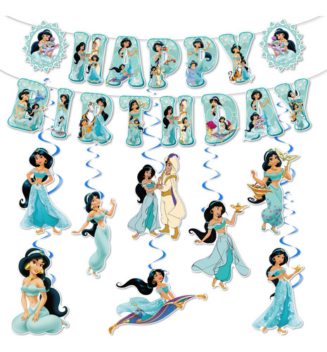 Decoraciones De Cumpleaños De La Princesa Jasmine Cartoon Al
