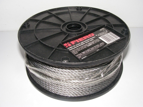 Cable De Acero, 7 X 7 Hilos, Carrete De 75 M, 3/16 44212