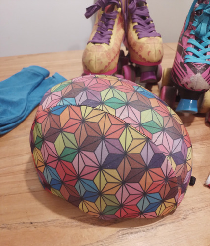 Patines Disney Soy Luna Talle 32 Y 34 + Casco, Rodilleras 32 Y 34 Fucsia (Usado)
