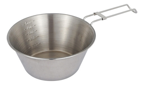 Cuenco Portátil De Acero Inoxidable Con Mango Plegable