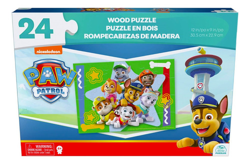 Rompecabezas Madera 24 Piezas Paw Patrol