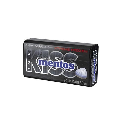 Bala Mentos Kiss Lata Sem Açúcar Menta Forte