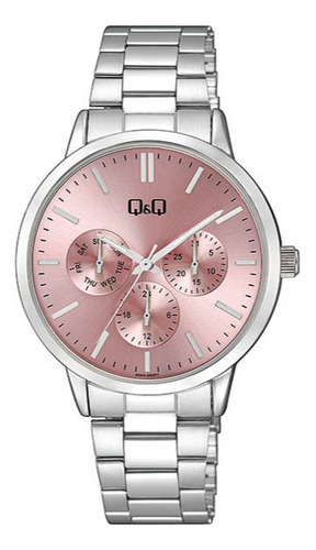 Reloj Para Mujer Q&q A04a A04a-002py Plateado