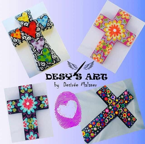 Imagen 7 de 8 de Crucifijos Cruces Imán Recuerdos Mdf Exclusivos Desys Art