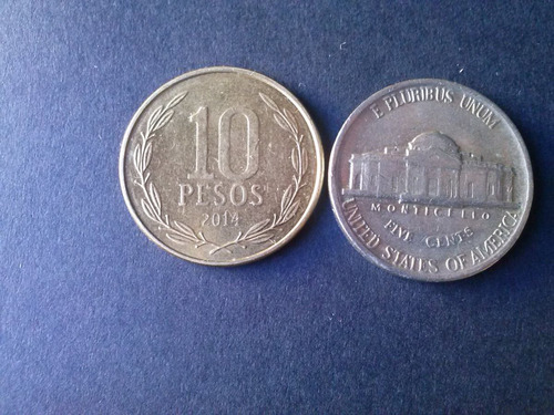 Moneda Estados Unidos Five Cents Níquel 1984 Ceca P (c37)