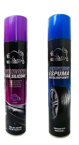 Pack Renovador Neumático + Silicona 480cc Limpieza Auto