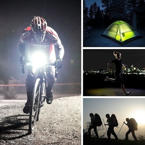 Lampara Recarga Led Bicicleta Solar O Usb 3 Modes Luz Xto