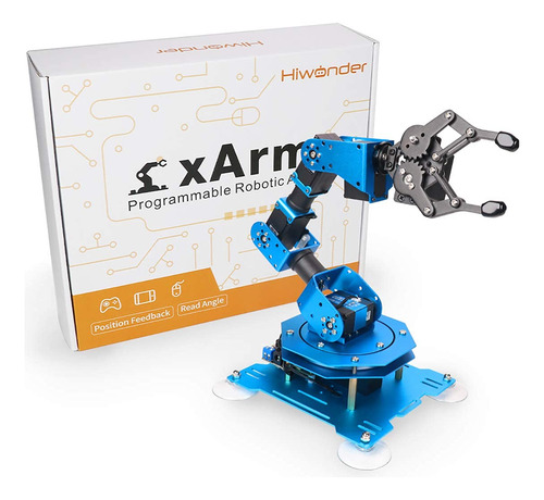 Brazo Robótico Programable Metálico 6dof Con Control Inalámb