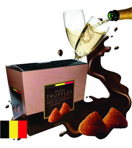 Caixa Trufas De Chocolate Belga Champagne Truffles