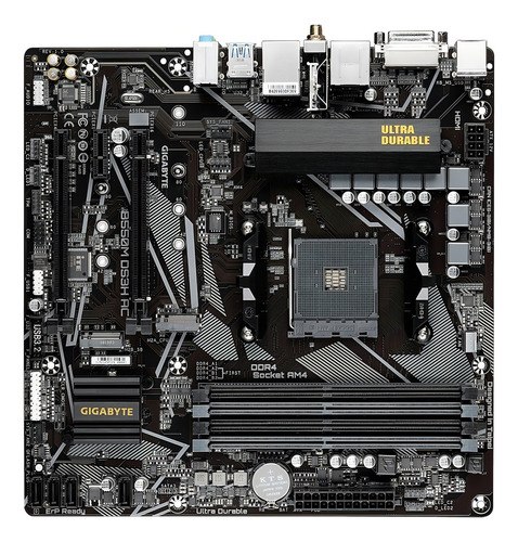 Placa-mãe Gigabyte B550m Ds3h Ac Amd Am4 Ddr4 Wi-fi Preto Preto