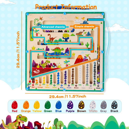Juguetes Magnéticos, Laberinto De Colores Y Números, Clasifi