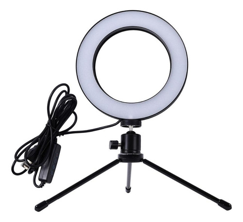 Iluminador Anel De Led Ring Light Usb 16cm Com Mini Tripé