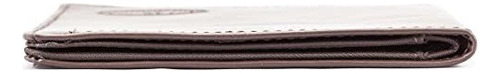 Skinny - Cartera Fina De Piel Con Dos Pliegues Para Hombre,