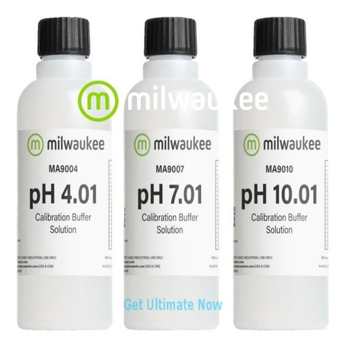 Solución Calibración Ph 7,01 + Ph 4 - 230 Ml C/u Milwaukee