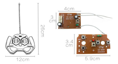 Placa Transmisora Placa Receptora 4 Canales Diy Pieza De