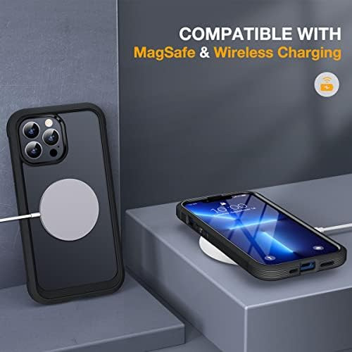 Capa Miracase Para iPhone 13 Pro Max, Preta Fosca E Proteção