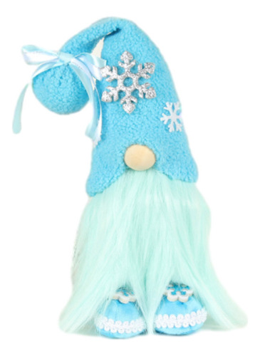 Muñeca De Gnomo Azul Con Sombrero De Copo De Nieve, Muñeca S