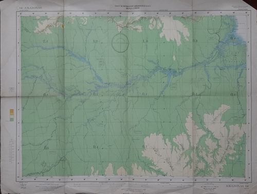 Antiguo Mapa Amazonas Carta Aeronáutica 1969 Ro 457