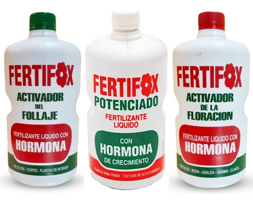 Fertifox Combo Activador Follaje Floración Y Potenciado 1lt