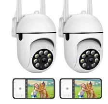 Cámara de Seguridad Wifi Exterior Interior 360° PTZ VERYHDSN IP66 Visión Nocturna 8x Zoom HD