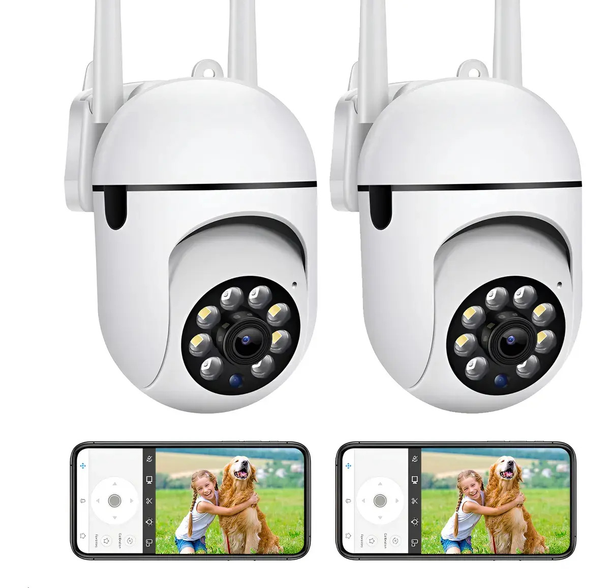 Imagen de Cámara de Seguridad Wifi Exterior Interior 360° PTZ VERYHDSN IP66 Visión Nocturna 8x Zoom HD