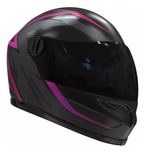 Casco Moto Vertigo V32 Influence Fucsia Y Negro Mujer Dama 