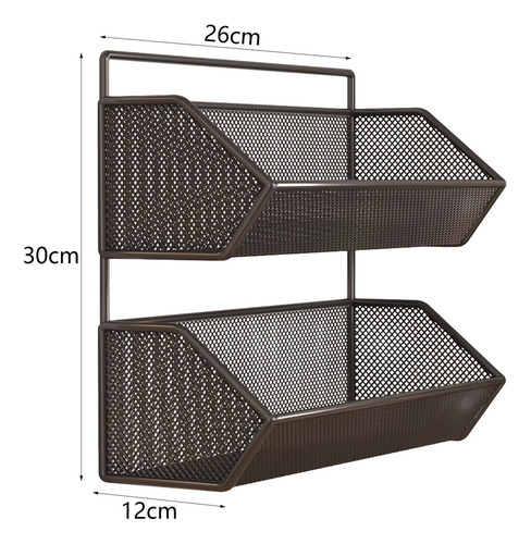 Cesta De Armazenamento De Camada Dupla Resistente Para