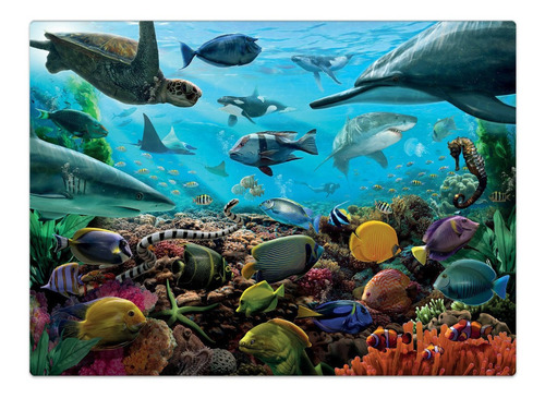 Imagem 2 de 2 de Quebra-cabeça Game Office Criaturas Marinhas 2721 de 1000 peças