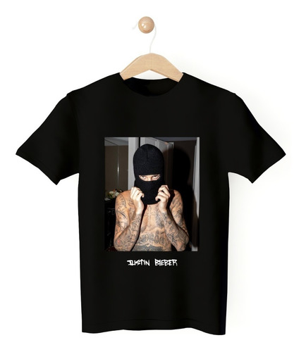 Playera Con Estampado Justin Bieber Pasamontañas