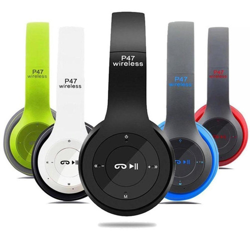 Fone Bluetooth Wireless Micro Sd Card P2 Mp3 Aux Fm Celular Cor Preto