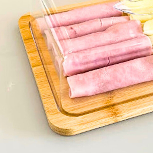 Porta Frios Queijos Frutas Tábua Bambu Com Tampa Geladeira