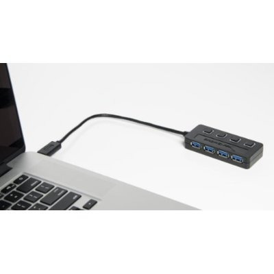 Sabrent 4 Puertos Usb 3.0 Hub Con Individuales Interruptores