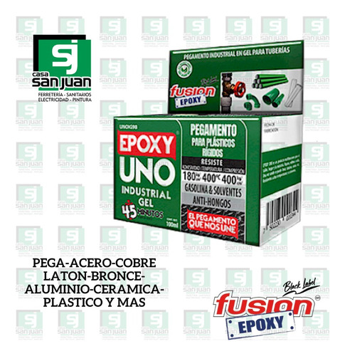 Pegamento Adhesivo2 Componentes Gel Industrial Fusión Epoxy