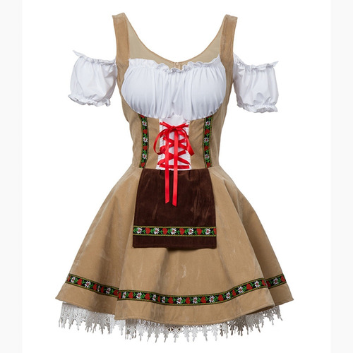 Disfraz De Carnaval Oktoberfest Dirndl, Taberna, Camarera