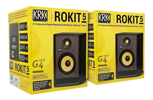 Imagen 4 de 10 de Monitores Estudio Profesional Krk Rokit Rp5 G4 Par Activos