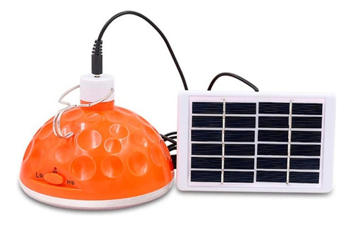 Ampolleta Led Cob Solar Camping Con Panel Solar 2 Modos Luz