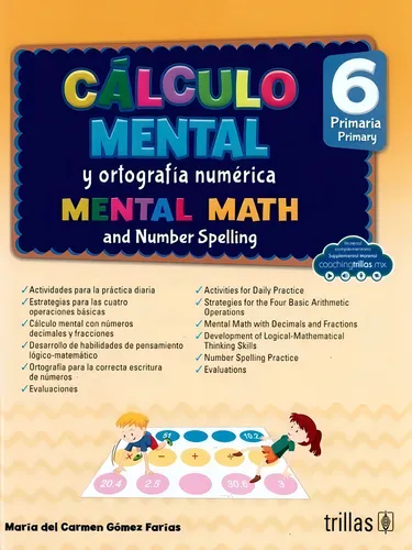 comprar Cálculo Mental Y Ortografía Numérica 6, Primaria Act Trillas