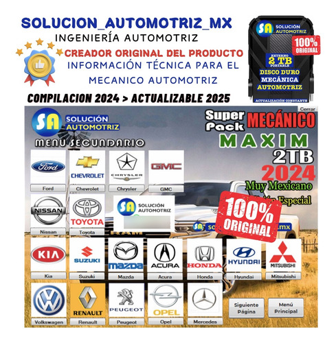 Pack Mecánico Maxim 2tb Software Diagramas Eléctricos Autos