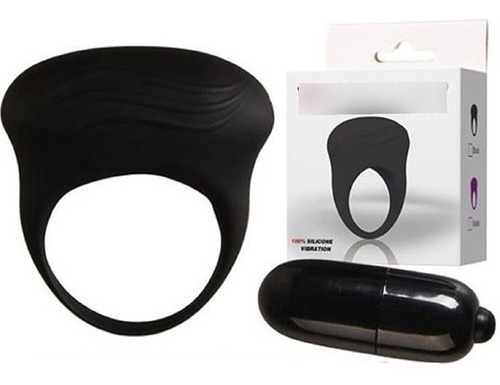 Anillo Pene Vibracion Bala Estimula Clitoris Ereccion Silico Color Negro