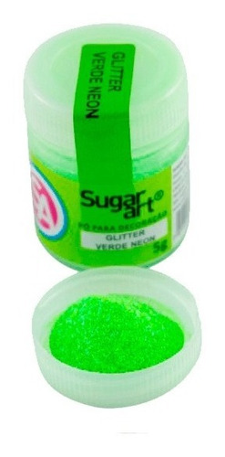Glitter Escarcha Para Decoración  Verde Neón Sugar Art 5g