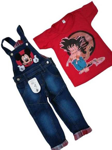 Conjunto Oberol Overol Y Camiseta Para Niño