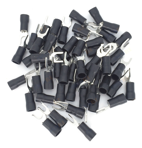 30 Pçs Terminal Pré Isolado Garfo Fio 4mm Furo 5,3mm