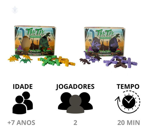 Tak Tik Dinossauro Evolução Jogo Da Velha Jtr096 - Ludens