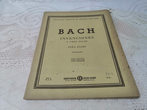 Invenciones A Tres Voces Para Piano Bach Julio Korn