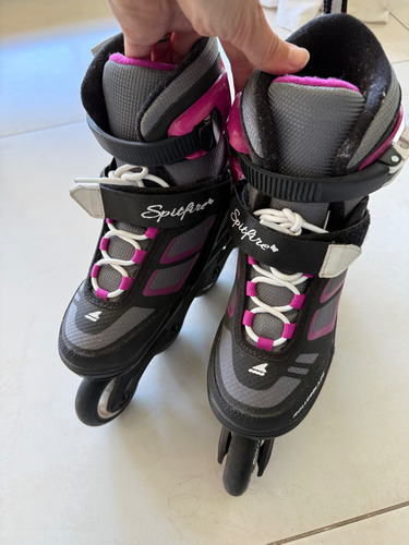 Rollerblade Spitfire G Sg3 72mm, Ajustable Niñas 21 A 23cm Ajustable 21 A 23cm 7.2 Cm Negro