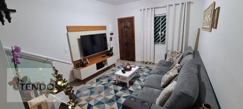 Imagem 1 de 15 de Imob01 - Sobrado 93 M² - Venda - 3 Dormitórios - 1 Suíte - Jardim Alvorada - Santo André/sp - So0454