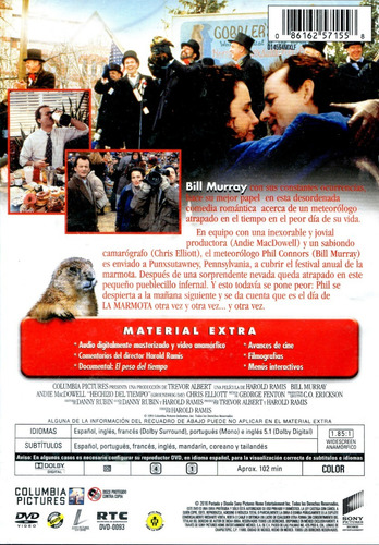 Dvd Hechizo Del Tiempo ( Groundhog Day ) 1993 - Harold Ramis