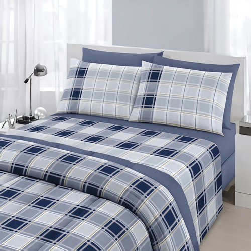 Jogo De Lençol Cama Queen Santista Royal Matias 100% Algodão Cor Estampado