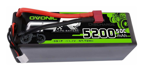 Ovonic 50c 3s 5200mah 11.1v Lipo Batería Con Deans Conector 