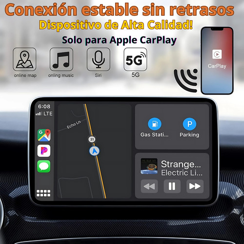 Adaptador Carplay Inalámbrico Para iPhone Wifi Para Coche